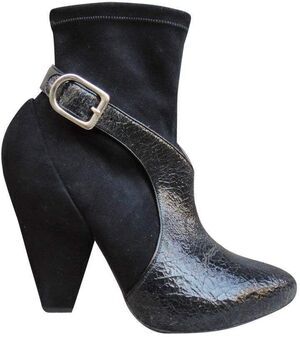 Sonia Rykiel Women's 697859-B Black Buckle Defile Ankle Boots NWT 599.00 Sz 38